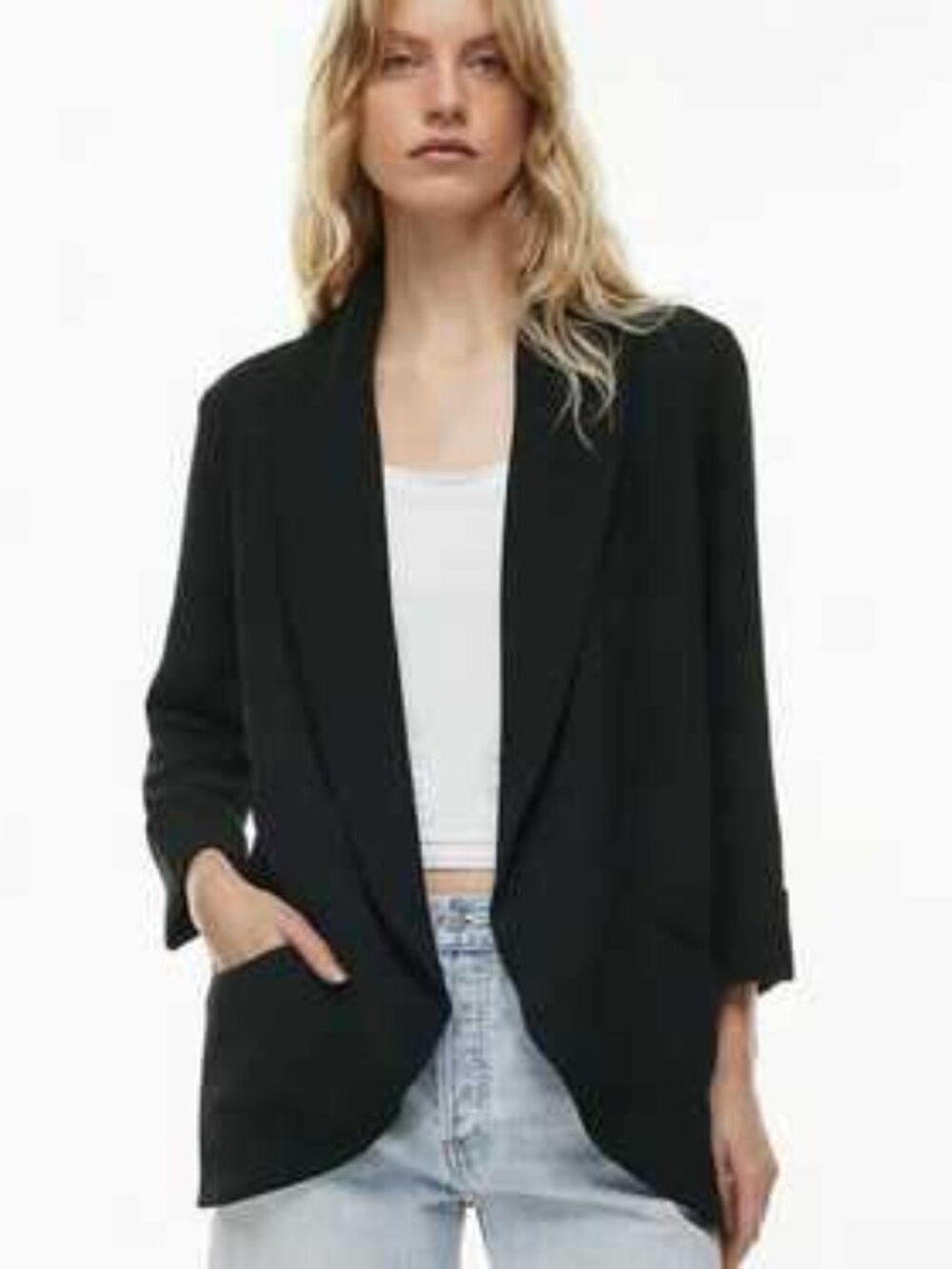 Size 8 - ARITZIA Wilfred Women's Black Crepe Dressy Jacket
